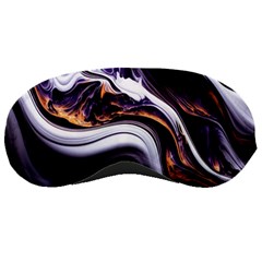 Marble Abstract Water Gold Dark Pink Purple Art Sleeping Mask by Pakemis