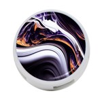 Marble Abstract Water Gold Dark Pink Purple Art 4-Port USB Hub (Two Sides) Back