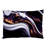 Marble Abstract Water Gold Dark Pink Purple Art Pillow Case (Two Sides) Front