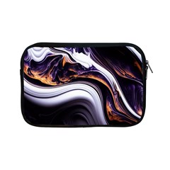 Marble Abstract Water Gold Dark Pink Purple Art Apple iPad Mini Zipper Cases