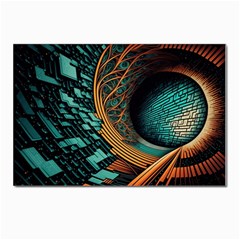 Big Data Abstract Abstract Background Backgrounds Postcards 5  X 7  (pkg Of 10) by Pakemis