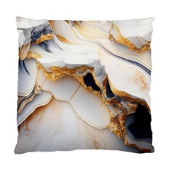 Marble Stone Abstract Gold White Color Colorful Standard Cushion Case (one Side) by Pakemis