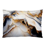 Marble Stone Abstract Gold White Color Colorful Pillow Case 26.62 x18.9  Pillow Case