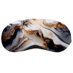 Marble Stone Abstract Gold White Color Colorful Sleeping Mask by Pakemis