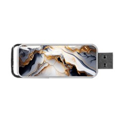 Marble Stone Abstract Gold White Color Colorful Portable Usb Flash (one Side) by Pakemis