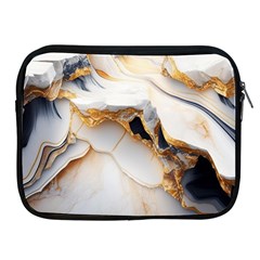 Marble Stone Abstract Gold White Color Colorful Apple Ipad 2/3/4 Zipper Cases by Pakemis