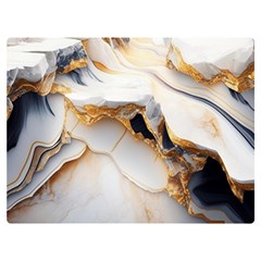 Marble Stone Abstract Gold White Color Colorful Premium Plush Fleece Blanket (extra Small)