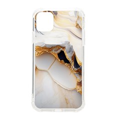 Marble Stone Abstract Gold White Color Colorful Iphone 11 Tpu Uv Print Case by Pakemis