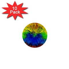 Colour Background Structure Lines Explosion Pop 1  Mini Buttons (10 Pack)  by Pakemis