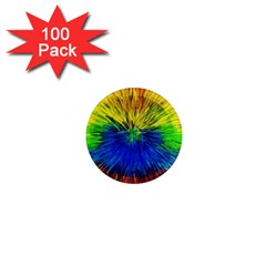 Colour Background Structure Lines Explosion Pop 1  Mini Magnets (100 Pack)  by Pakemis