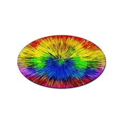 Colour Background Structure Lines Explosion Pop Sticker (oval) by Pakemis