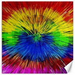 Colour Background Structure Lines Explosion Pop Canvas 16  X 16  by Pakemis