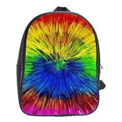 Colour Background Structure Lines Explosion Pop School Bag (large)