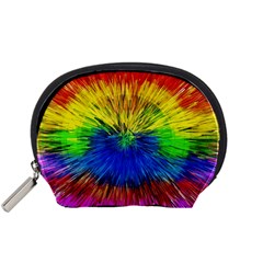 Colour Background Structure Lines Explosion Pop Accessory Pouch (small) by Pakemis