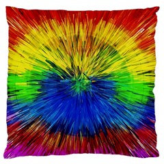 Colour Background Structure Lines Explosion Pop Standard Premium Plush Fleece Cushion Case (one Side) by Pakemis