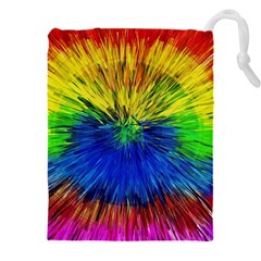 Colour Background Structure Lines Explosion Pop Drawstring Pouch (4xl) by Pakemis