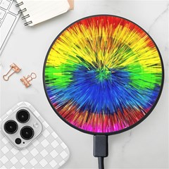 Colour Background Structure Lines Explosion Pop Wireless Fast Charger(black)