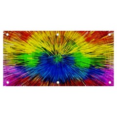 Colour Background Structure Lines Explosion Pop Banner And Sign 6  X 3  by Pakemis