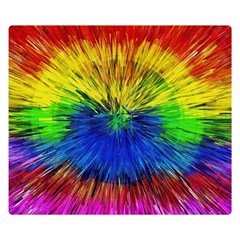 Colour Background Structure Lines Explosion Pop One Side Premium Plush Fleece Blanket (small) by Pakemis