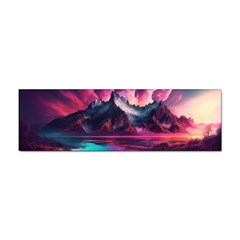 Ai Generated Mountain Ocean Lava Fire Sky Sea Sticker Bumper (100 Pack)