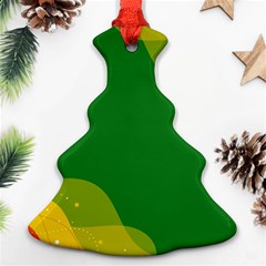 Background Pattern Texture Design Christmas Tree Ornament (two Sides) by Ravend