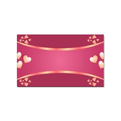 Heart Valentine Love Pink Red Sticker (rectangular) by Ravend