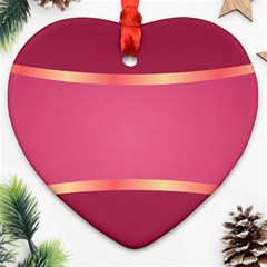 Heart Valentine Love Pink Red Heart Ornament (two Sides) by Ravend