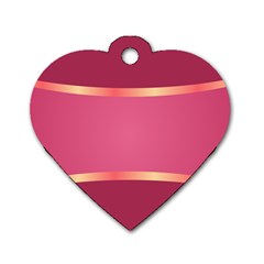 Heart Valentine Love Pink Red Dog Tag Heart (two Sides) by Ravend