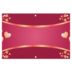 Heart Valentine Love Pink Red Banner And Sign 6  X 4 