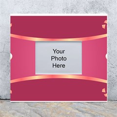 Heart Valentine Love Pink Red White Wall Photo Frame 5  X 7 