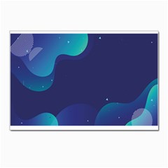 Abstract Blue Texture Space Postcards 5  X 7  (pkg Of 10) by Ravend