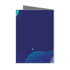 Abstract Blue Texture Space Mini Greeting Cards (pkg Of 8) by Ravend