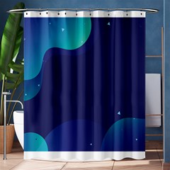 Abstract Blue Texture Space Shower Curtain 60  X 72  (medium)  by Ravend