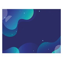 Abstract Blue Texture Space One Side Premium Plush Fleece Blanket (small)