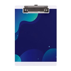 Abstract Blue Texture Space A5 Acrylic Clipboard