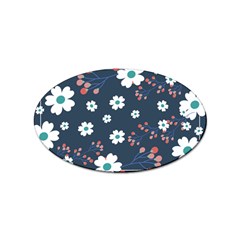 Floral Digital Background Sticker (oval)