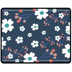 Floral Digital Background Fleece Blanket (medium) by Ravend