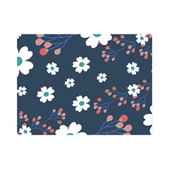 Floral Digital Background One Side Premium Plush Fleece Blanket (mini) by Ravend