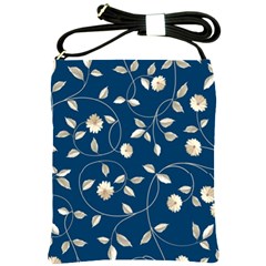 Flora Flower Flowers Nature Abstract Wallpaper Design Shoulder Sling Bag by Ravend