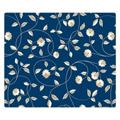 Flora Flower Flowers Nature Abstract Wallpaper Design Premium Plush Fleece Blanket (small) by Ravend