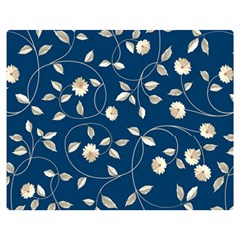 Flora Flower Flowers Nature Abstract Wallpaper Design One Side Premium Plush Fleece Blanket (medium) by Ravend