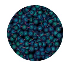 Background Abstract Textile Design Mini Round Pill Box by Ravend