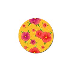 Background Flowers Floral Pattern Golf Ball Marker by Ravend