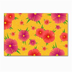 Background Flowers Floral Pattern Postcards 5  X 7  (pkg Of 10) by Ravend