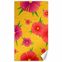 Background Flowers Floral Pattern Canvas 40  X 72  by Ravend