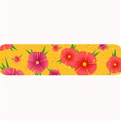 Background Flowers Floral Pattern Large Bar Mat by Ravend