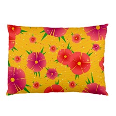 Background Flowers Floral Pattern Pillow Case by Ravend