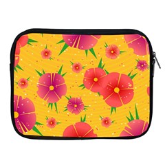 Background Flowers Floral Pattern Apple Ipad 2/3/4 Zipper Cases by Ravend