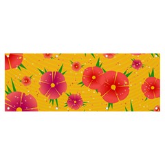 Background Flowers Floral Pattern Banner And Sign 8  X 3 