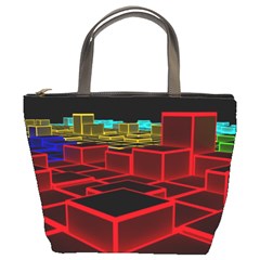 3d Abstract Model Texture Bucket Bag by Ravend